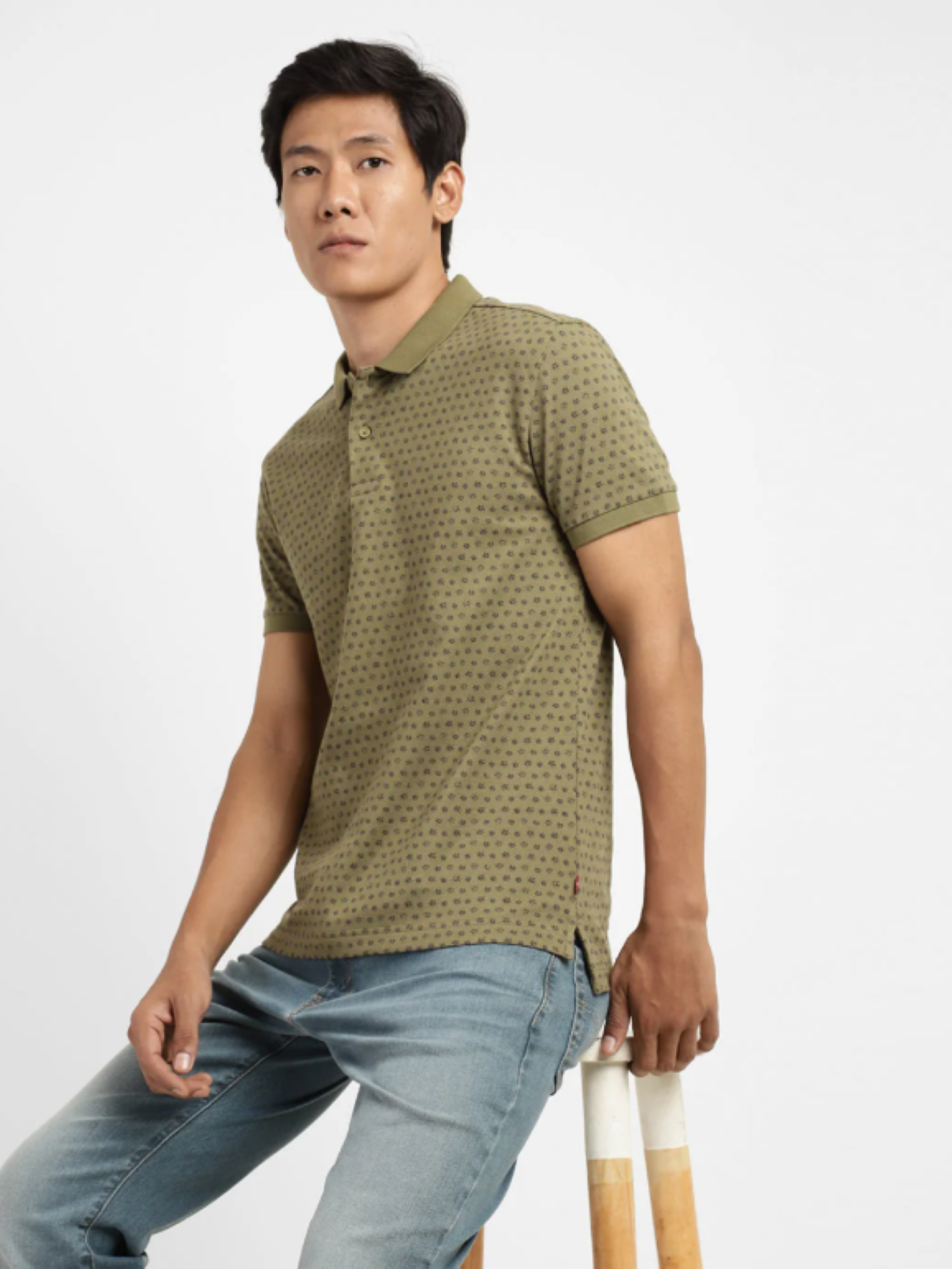 Levi's Men's Floral Polo T-shirt
