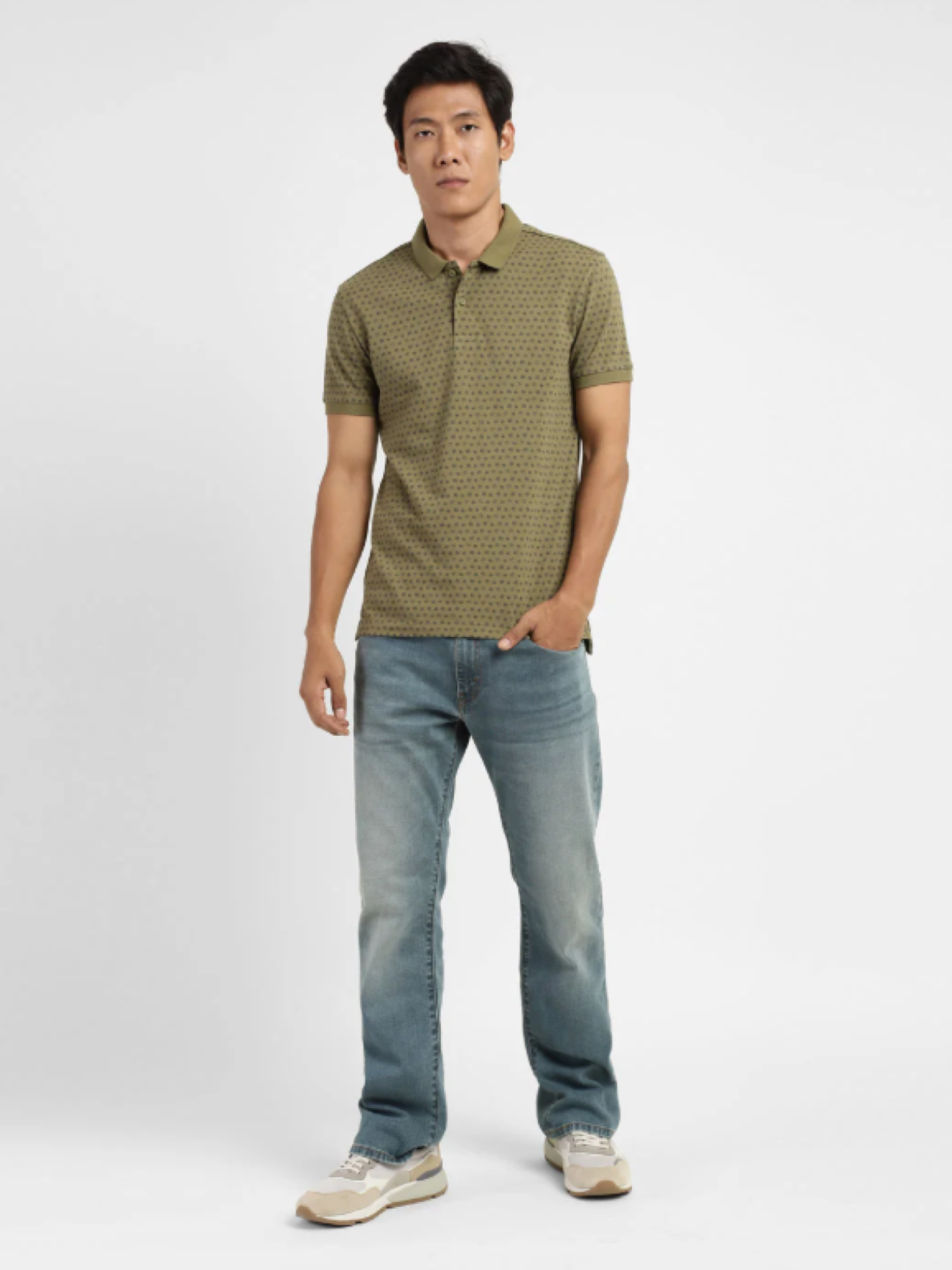 Levi's Men's Floral Polo T-shirt