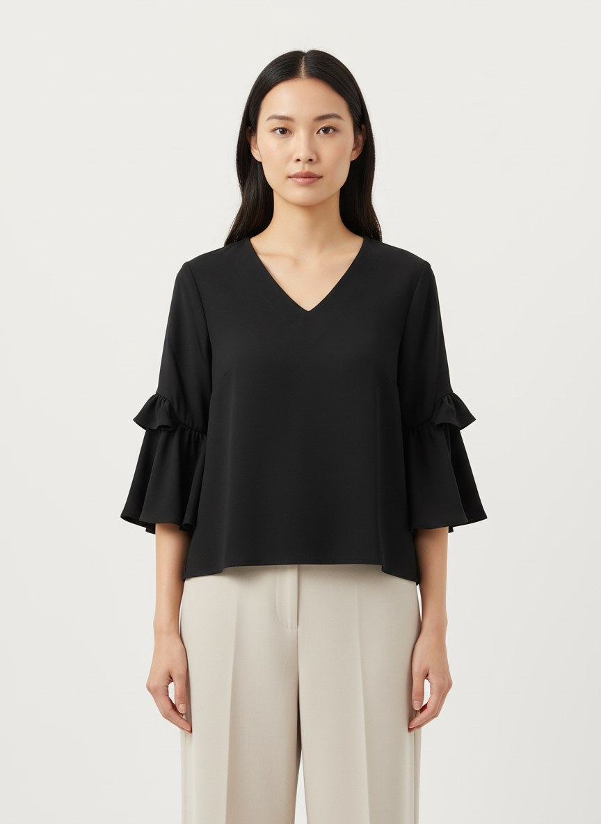 Desi Belle Women's Regular Tops - Black