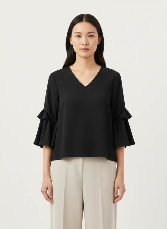 Desi Belle Women's Regular Tops - Black