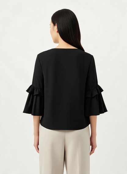 Desi Belle Women's Regular Tops - Black