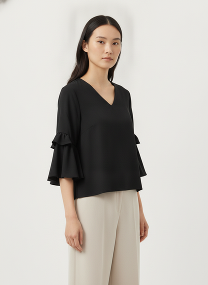 Desi Belle Women's Regular Tops - Black